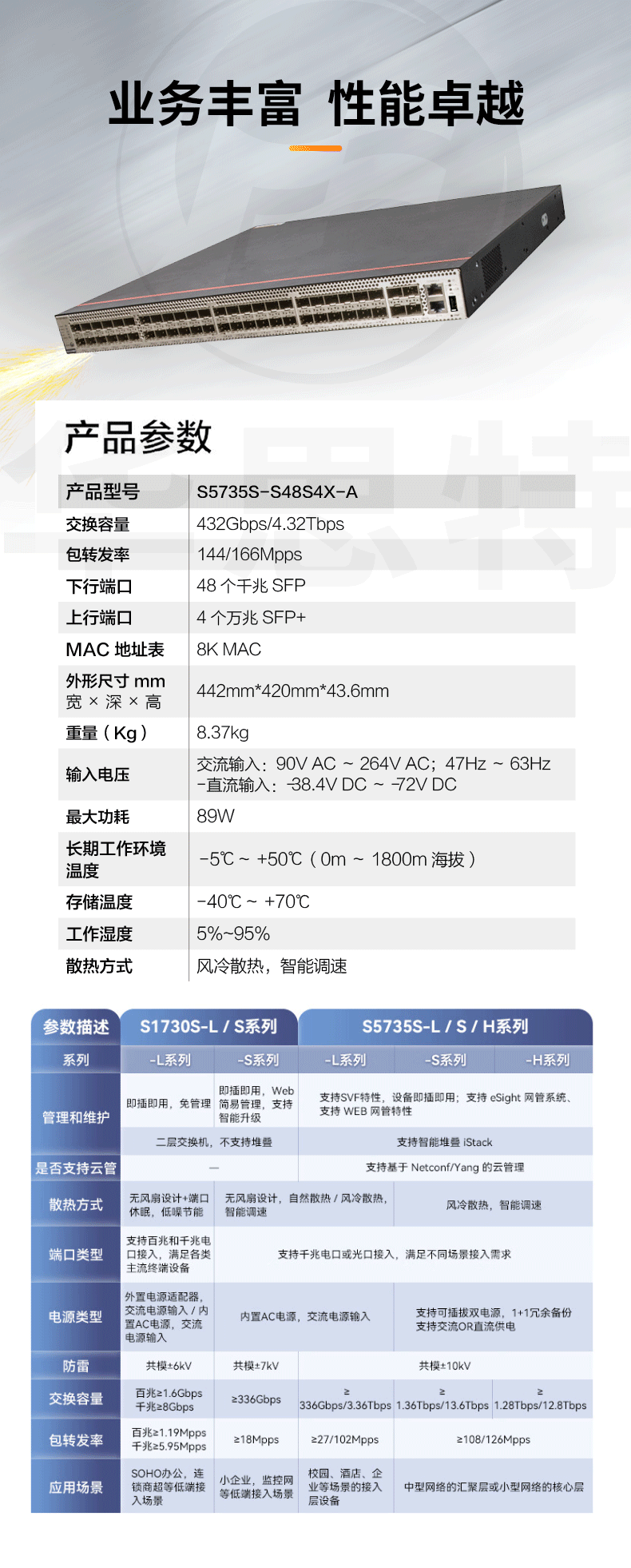 華為智選交換機(jī) S5735S-S48S4X-A