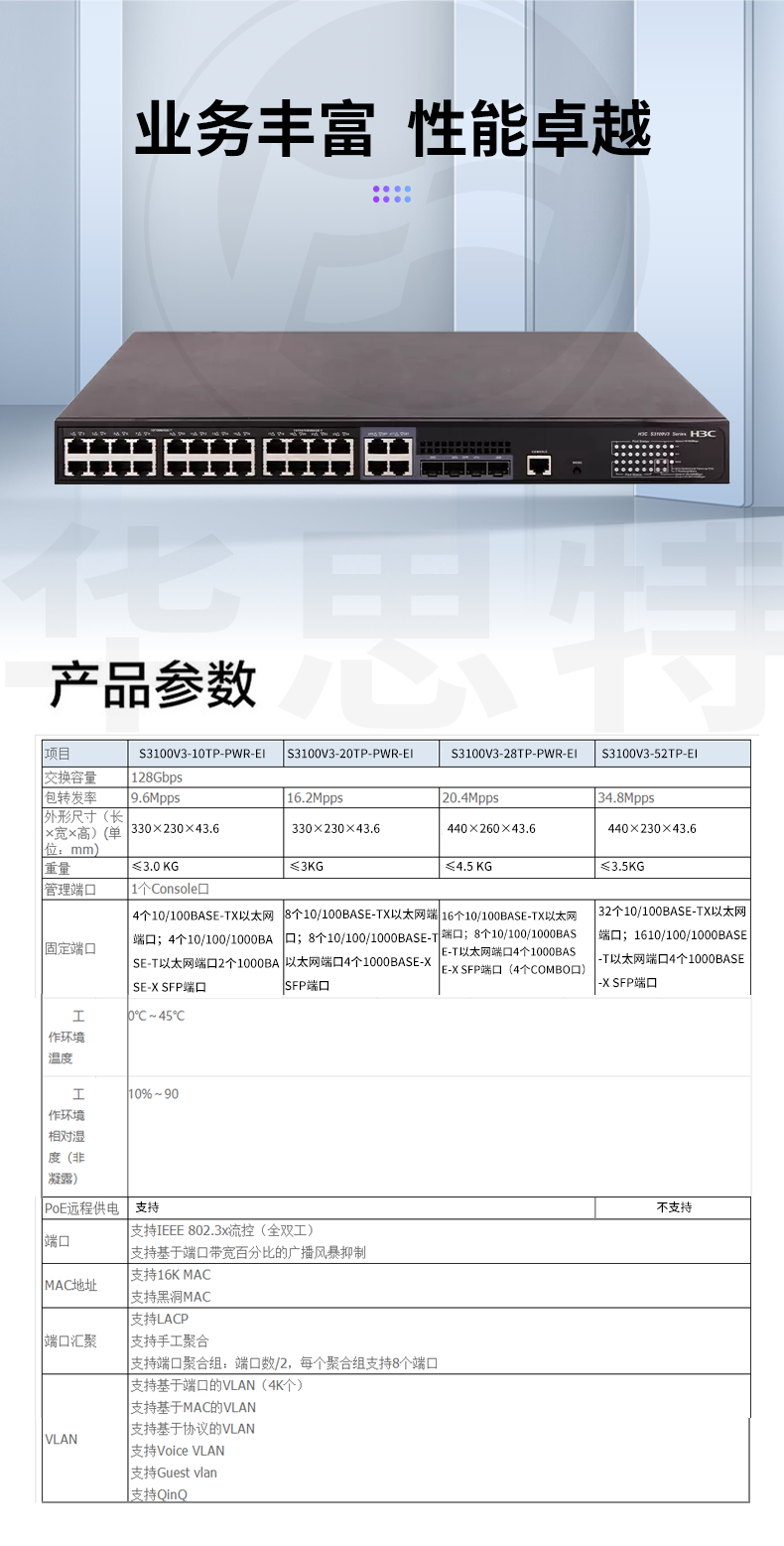 H3C交換機(jī) LS-3100V3-28TP-PWR-EI