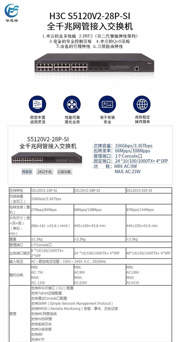 華三 LS-5120V2-28P-SI智能交換機(jī)