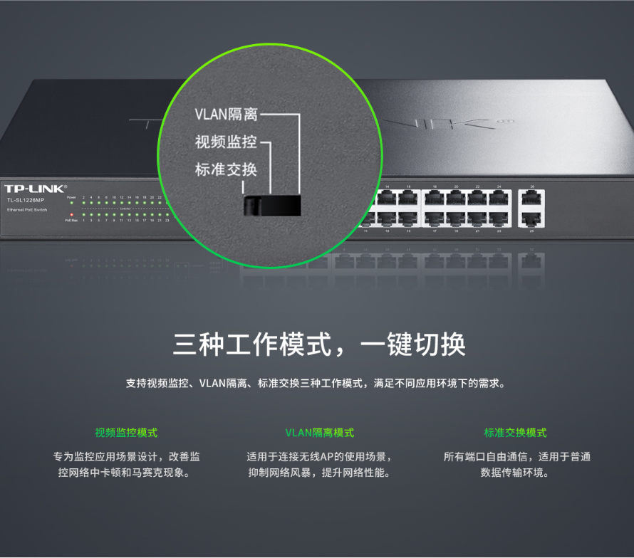 TP-LINK 千兆上聯(lián)以太網(wǎng)PoE交換機