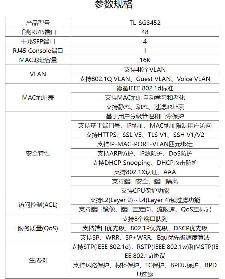 TP-LINK 48口全千兆二層網(wǎng)管核心交換機(jī)